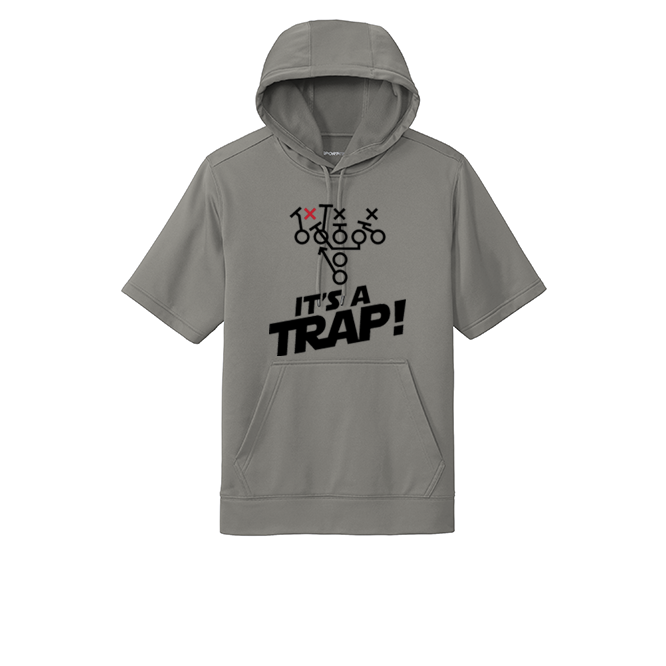 ITS A TRAP! (Black) - Short Sleeve Hoodie
