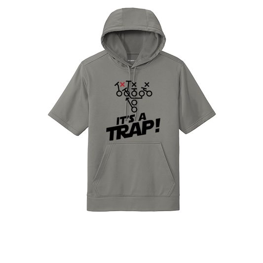 ITS A TRAP! (Black) - Short Sleeve Hoodie
