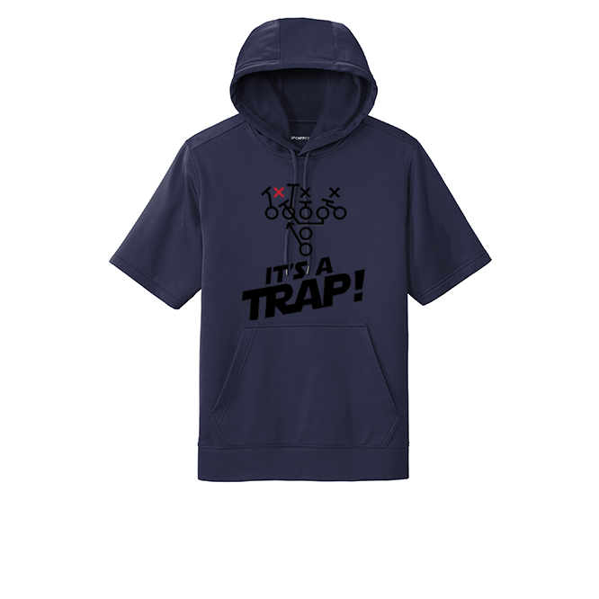 ITS A TRAP! (Black) - Short Sleeve Hoodie