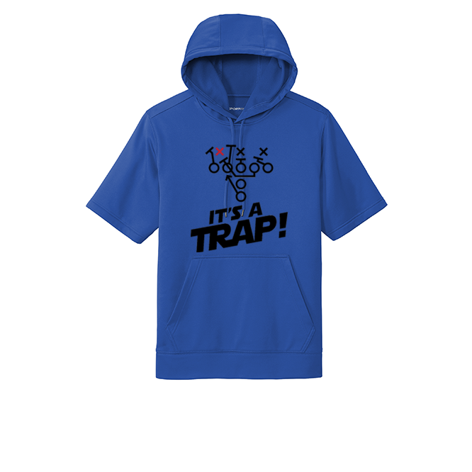 ITS A TRAP! (Black) - Short Sleeve Hoodie