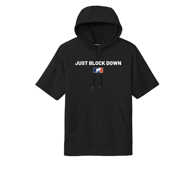 JUST BLOCK DOWN - Short Sleeve Hoodie