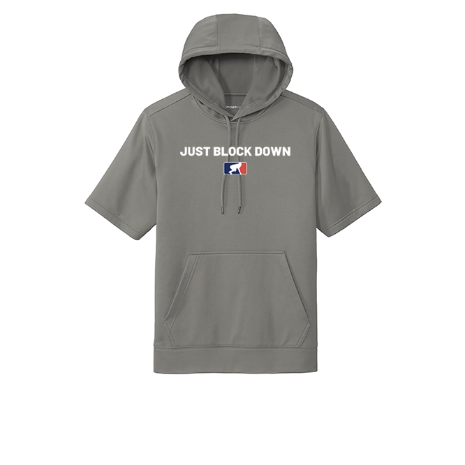 JUST BLOCK DOWN - Short Sleeve Hoodie