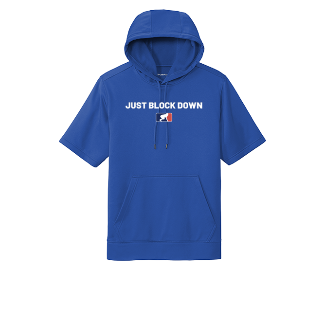 JUST BLOCK DOWN - Short Sleeve Hoodie