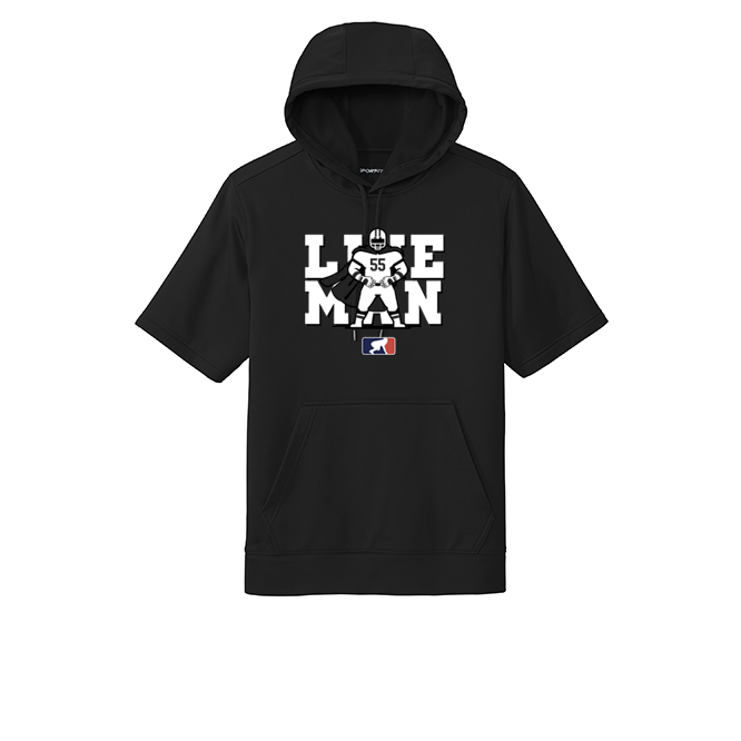 LINE MAN - Short Sleeve Hoodie