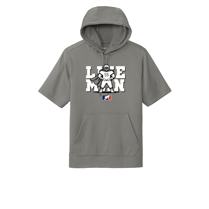 LINE MAN - Short Sleeve Hoodie
