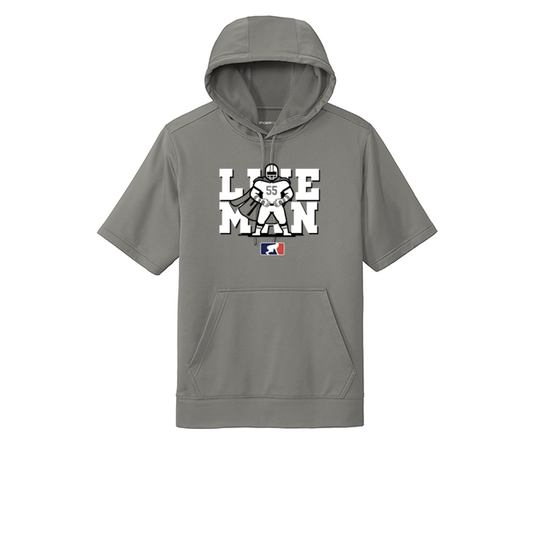 LINE MAN - Short Sleeve Hoodie