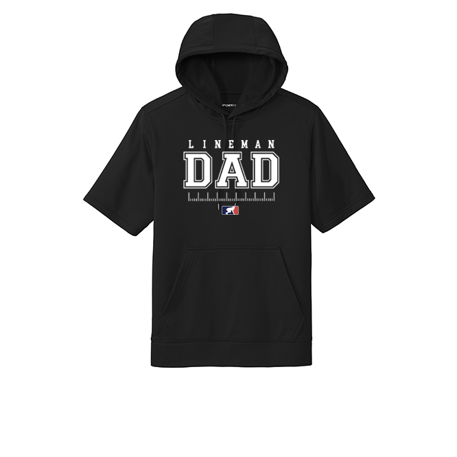 LINEMAN DAD - Short Sleeve Hoodie