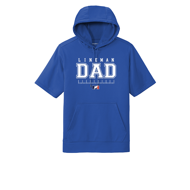 LINEMAN DAD - Short Sleeve Hoodie