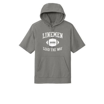 LINEMEN LEAD THE WAY - Short Sleeve Hoodie
