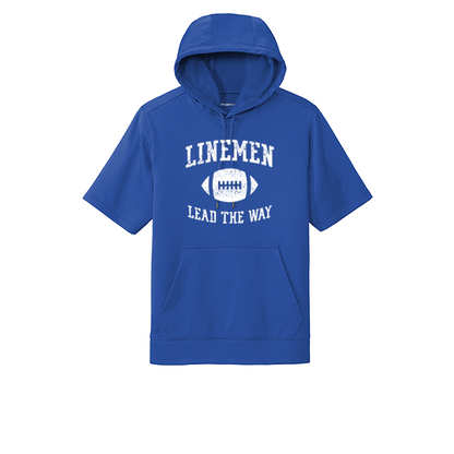 LINEMEN LEAD THE WAY - Short Sleeve Hoodie