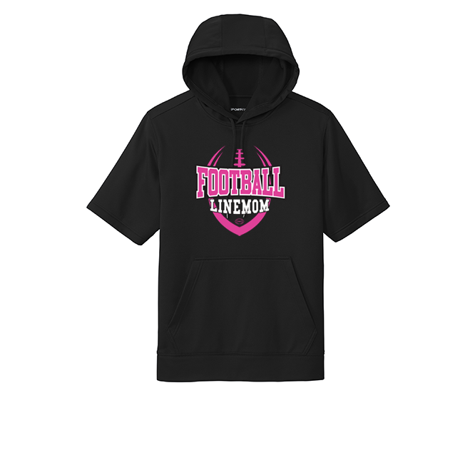 LINEMOM (Pink Logo) - Short Sleeve Hoodie