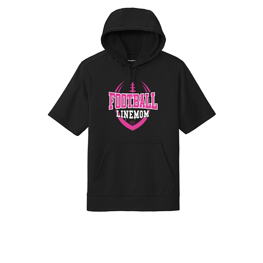 LINEMOM (Pink Logo) - Short Sleeve Hoodie
