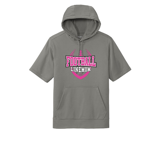 LINEMOM (Pink Logo) - Short Sleeve Hoodie