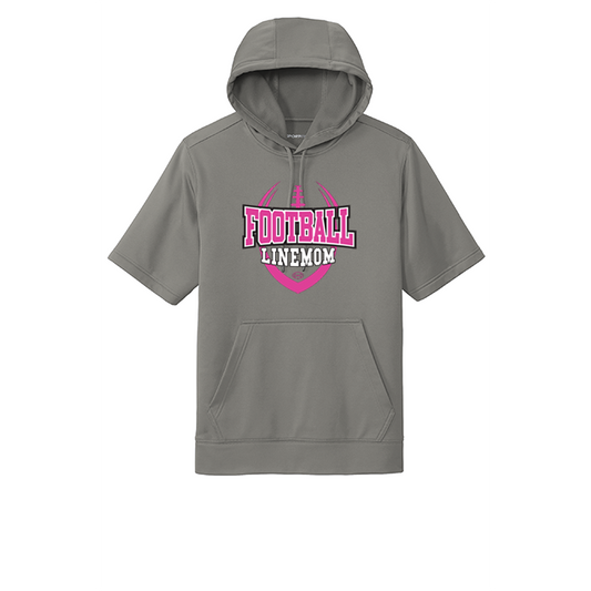 LINEMOM (Pink Logo) - Short Sleeve Hoodie