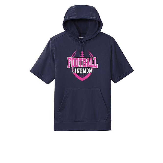 LINEMOM (Pink Logo) - Short Sleeve Hoodie