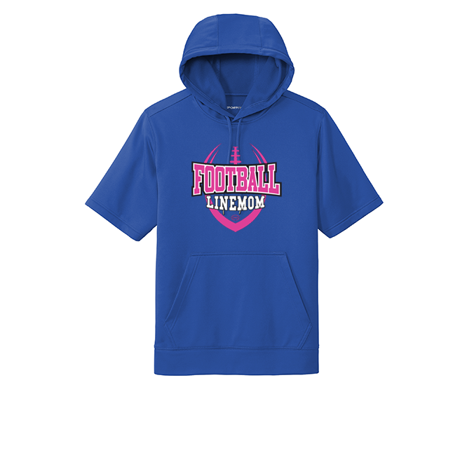 LINEMOM (Pink Logo) - Short Sleeve Hoodie