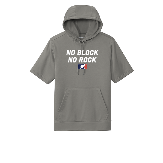NO BLOCK NO ROCK - Short Sleeve Hoodie