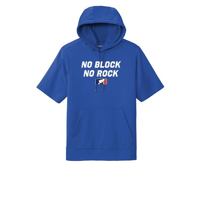 NO BLOCK NO ROCK - Short Sleeve Hoodie