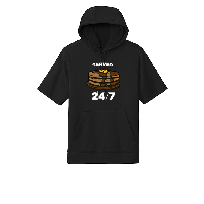 SERVED 24/7 - Short Sleeve Hoodie