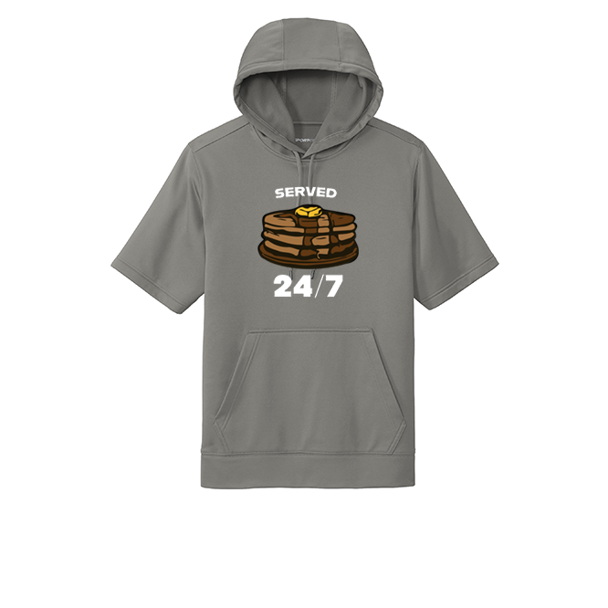 SERVED 24/7 - Short Sleeve Hoodie