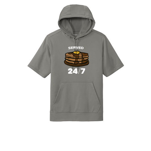 SERVED 24/7 - Short Sleeve Hoodie
