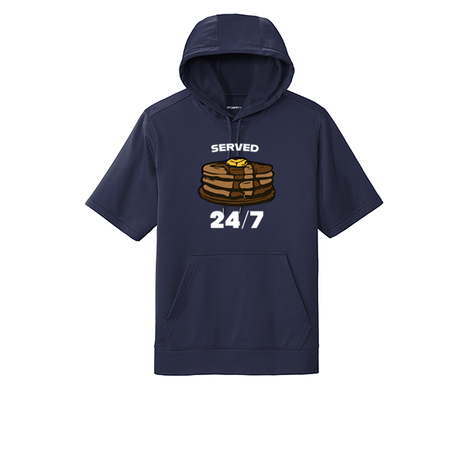 SERVED 24/7 - Short Sleeve Hoodie