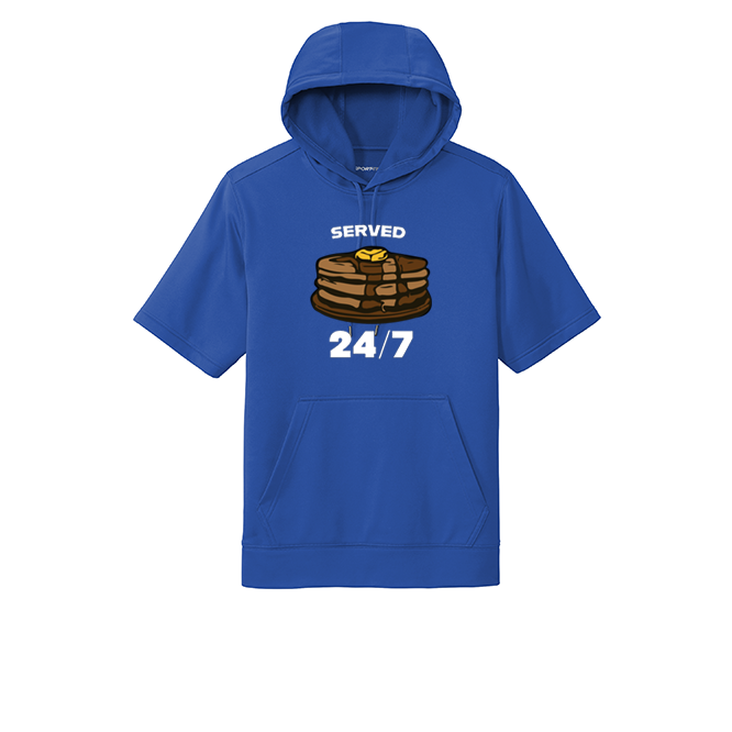 SERVED 24/7 - Short Sleeve Hoodie