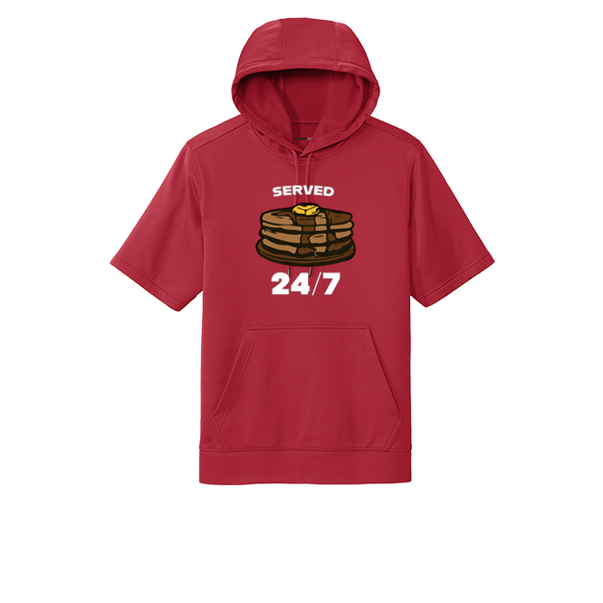 SERVED 24/7 - Short Sleeve Hoodie