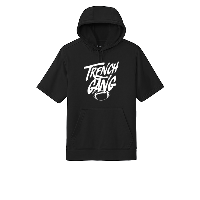 TRENCH GANG (White) - Short Sleeve Hoodie