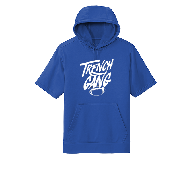 TRENCH GANG (White) - Short Sleeve Hoodie