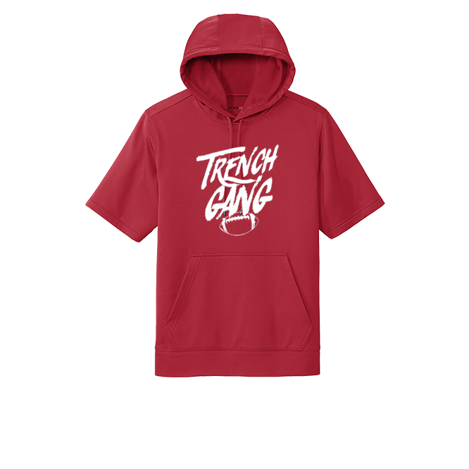 TRENCH GANG (White) - Short Sleeve Hoodie