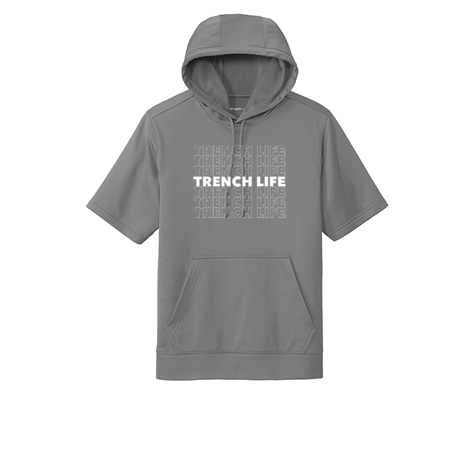 TRENCH LIFE - Short Sleeve Hoodie