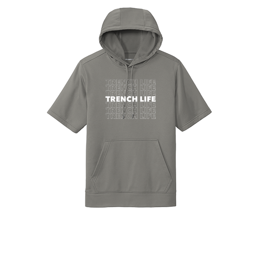 TRENCH LIFE - Short Sleeve Hoodie
