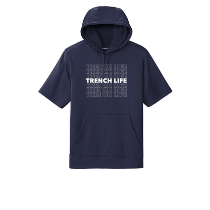 TRENCH LIFE - Short Sleeve Hoodie