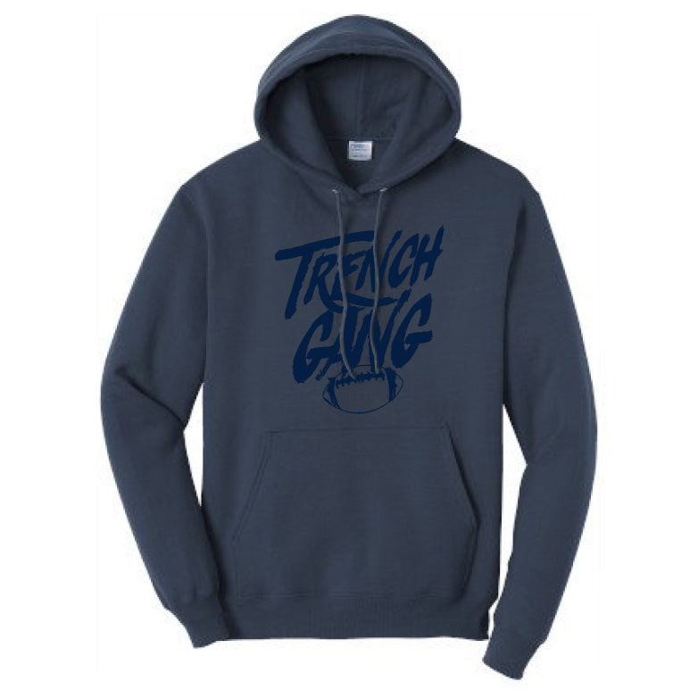 TRENCH GANG (Navy) - Tall Hoodie