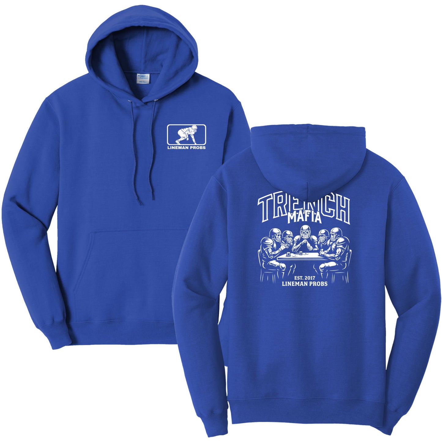 BIG BONED - TRENCH MAFIA (White) - Hoodie