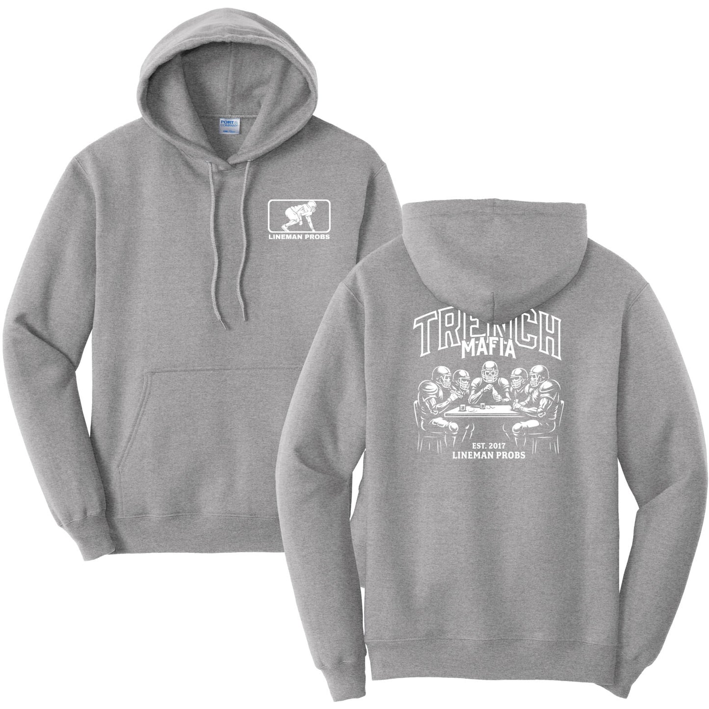 BIG BONED - TRENCH MAFIA (White) - Hoodie