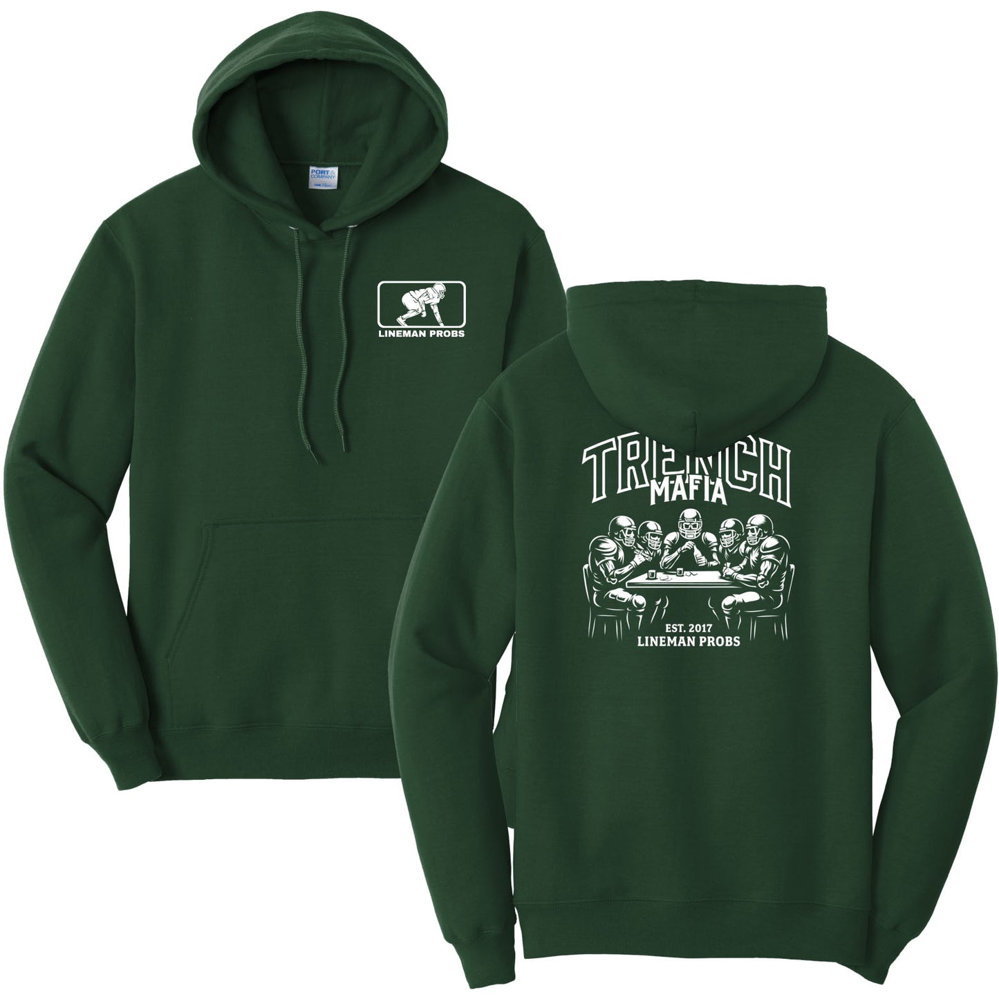 BIG BONED - TRENCH MAFIA (White) - Hoodie