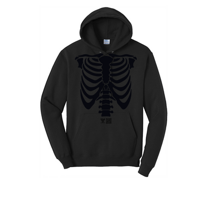 Rib Cage Graphic Hoodie (Black)