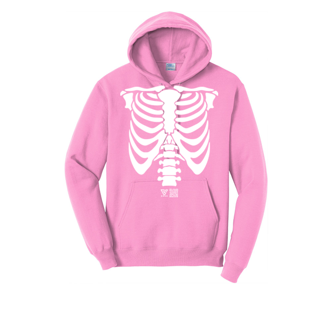 Rib Cage Graphic Hoodie (White)