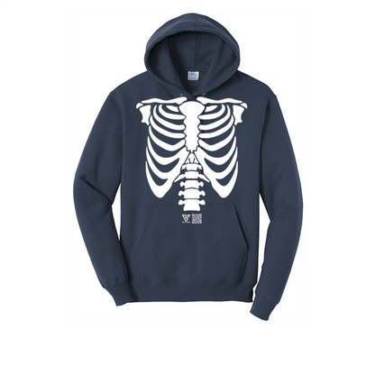 Rib Cage Graphic Hoodie (White)