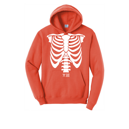 Rib Cage Graphic Hoodie (White)