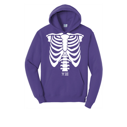 Rib Cage Graphic Hoodie (White)