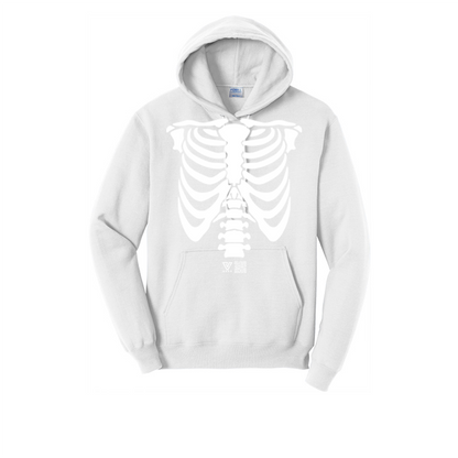 Rib Cage Graphic Hoodie (White)