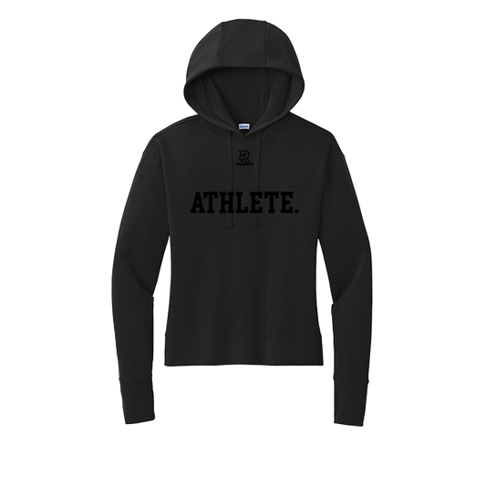 ATHLETE (Black) - Womens Flex Fleece Pullover Hoodie