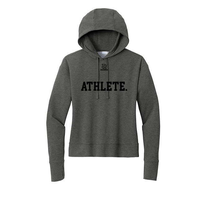 ATHLETE (Black) - Womens Flex Fleece Pullover Hoodie