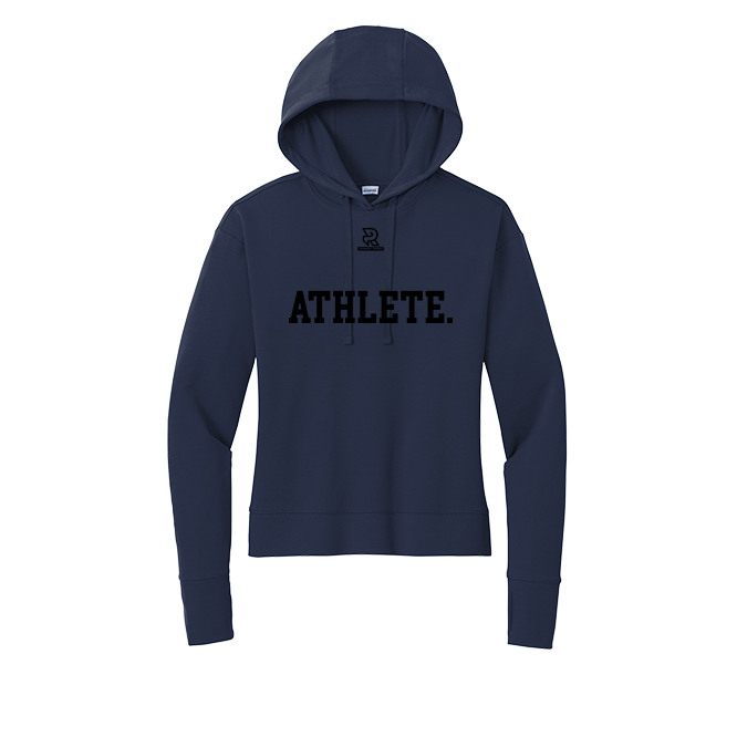 ATHLETE (Black) - Womens Flex Fleece Pullover Hoodie