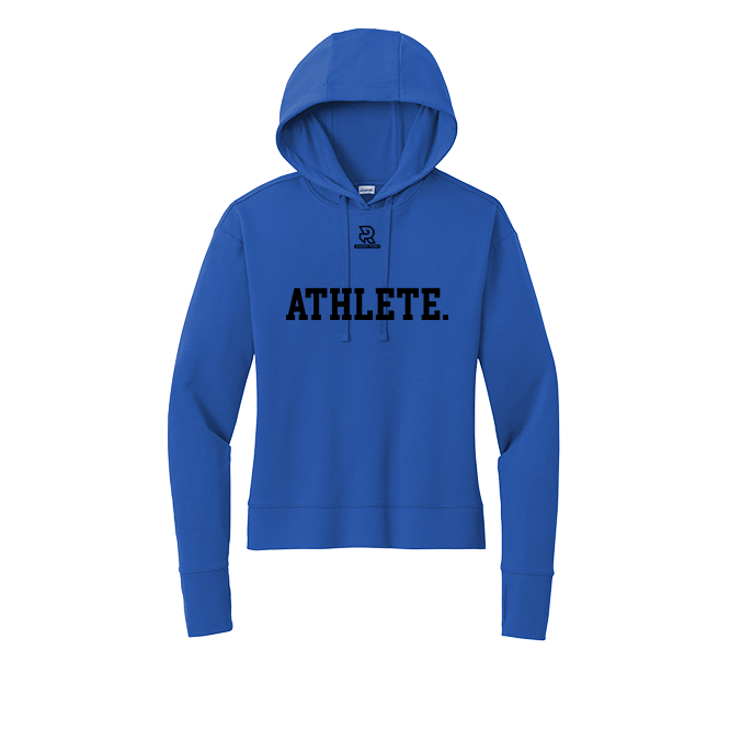 ATHLETE (Black) - Womens Flex Fleece Pullover Hoodie