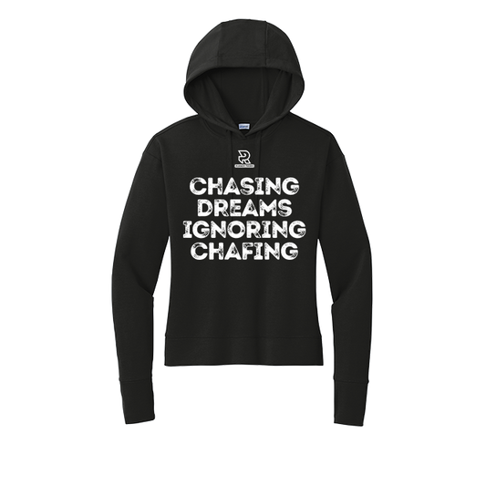 CHASING DREAMS (White) - Womens Flex Fleece Pullover Hoodie