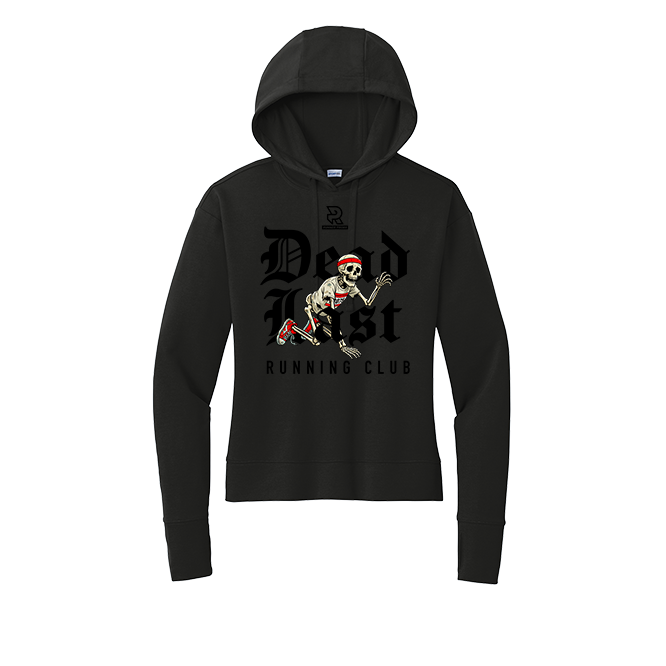 DEAD LAST (Black) - Womens Flex Fleece Pullover Hoodie